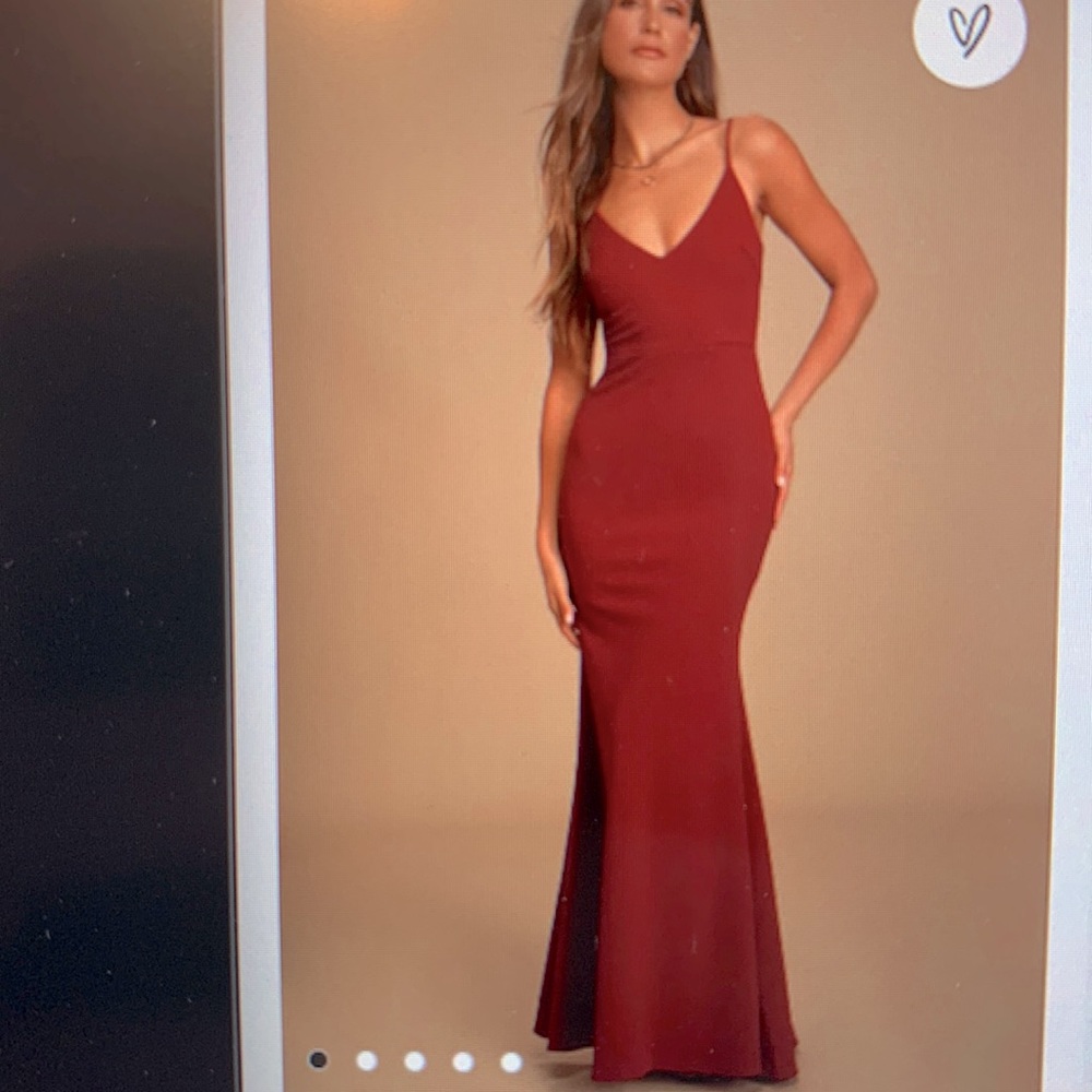 Lulu’s Infinite Glory Wine Red Maxi Dress (Prom, Weddings)